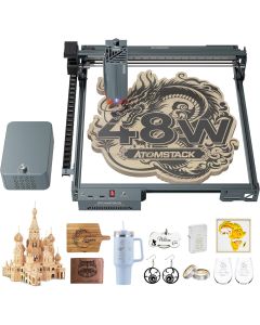 AtomStack A40 Pro V2 Lasergraviermaschine 48w/24w Laser Leistungsumschaltung 210W Lasergravierer und Laserschneider