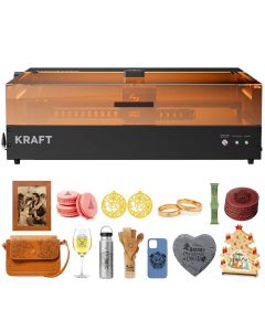 Atomstack Kraft Dual-Lasergravier- und Schneidemaschine 20 W blaue Diode + 1,2 W rotes IR, Simultan-Lasergravierer